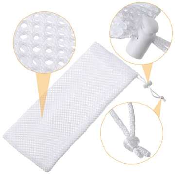 Weewooday 6 Pieces Finch Sock Feeder Thistle Socks Bird Feeder Instant Seed Sack for Outdoors Hanging 4.7 x 11 Inch (White)