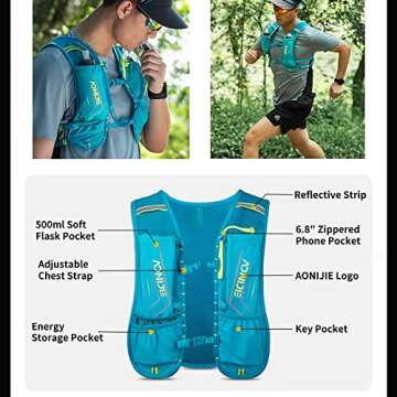 AONIJIE Lightweight Hydration Vest with 1.5L Bladder
