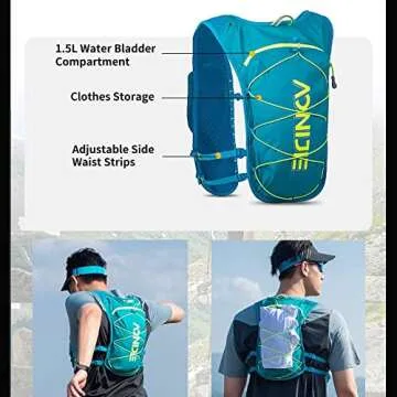 AONIJIE Lightweight Hydration Vest with 1.5L Bladder