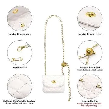 Chic YAMEIZE PU Leather Chain Bag for Women - Versatile Fanny Pack