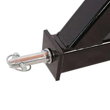 3 Point 2" Receiver Trailer Hitch Category 1Tractor Tow Drawbar Pull Black Heavy Duty