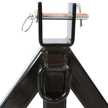 3 Point 2" Receiver Trailer Hitch Category 1Tractor Tow Drawbar Pull Black Heavy Duty