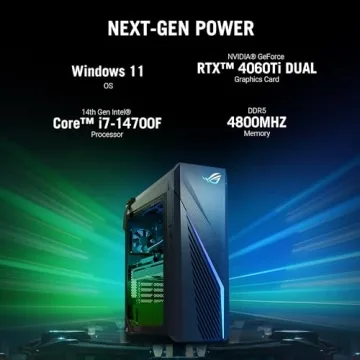 ASUS ROG G16CH Gaming Desktop – Intel i7, RTX 4060Ti
