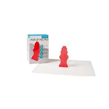 Rocky and Maggie's - Pop-Up Pee Pad - Puppy Pee Pad - Male Puppies and Dogs Will Love The Hydrant Target Pee Pee Pad for Potty Training - No Need for Pee Pad Holders, Trays or Diapers - Pack of 25