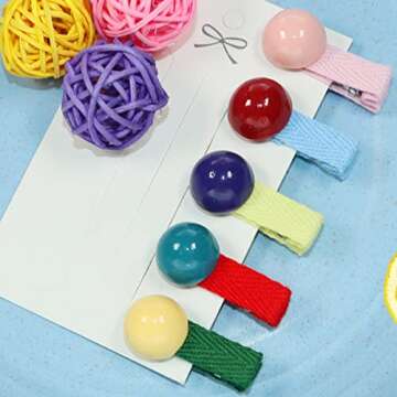 WillingTee 60 Pieces Baby Girls Hair Clips Cute Animal Fruit Flower Pattern Fully Ribbon Lined Hair clips for Baby Girls Infants toddlers kids Teens