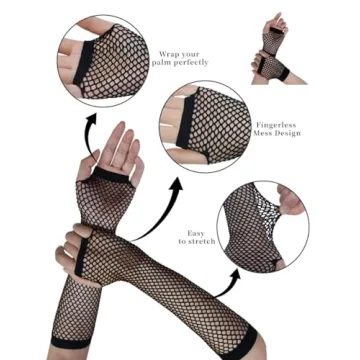 YgneeDom Fishnet Gloves for Parties and Cosplay