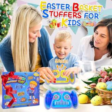 Sensory Fidget Toys for Boys Age 4 5 6 7 8-12 Year Old, Autism Calming Down Car Travel Toys, Autistic Squishy Tube Stress Relief Robot Toy Airplane Travel Games for Kids,Toddler Easter Basket Stuffers