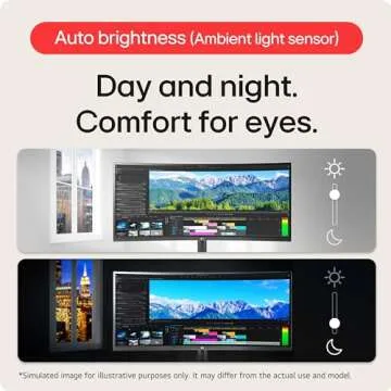 LG 40WP95C-W 40” UltraWide Curved WUHD (5120 x 2160) 5K2K Nano IPS Computer Monitor, DCI-P3 98% (Typ.) HDR10, Thunderbolt 4 w/ 96W PD, 3-Side Virtually Borderless Design Tilt/Height/Swivel Stand,Black