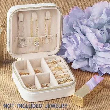 Personalized Leather Travel Jewelry Box for Her