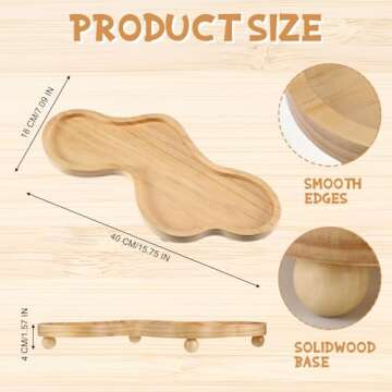 Uiifan Cloud Tray Wood Tray Perfume Tray Irregular Jewelry Tray Decorative Tray Wood Trays Home Deco...