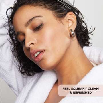 Kitsch Hair Growth Massager - Shampoo Brush & Scalp Exfoliator for Dandruff | All Hair Types (Gray)