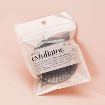 Kitsch Hair Growth Massager - Shampoo Brush & Scalp Exfoliator for Dandruff | All Hair Types (Gray)