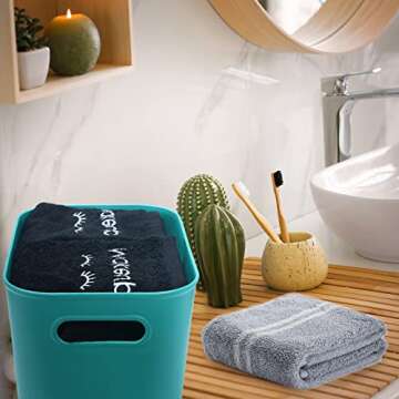 Hoolerry Colorful Stackable Storage Bins - 8 PC Set