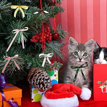 20 Rolls Christmas Grosgrain Ribbon Snowflake Christmas Tree Wrapping Ribbon Soft Craft Ribbon Christmas Polyester Satin Ribbon Hair Bow Clip Accessory for Christmas DIY Craft Decor, 2 Yard Each Roll