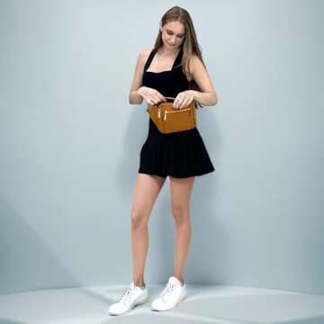 ZORFIN Fanny Packs for Women Men, Belt Bag with 5 Zipper Pockets, Fashion Waist Pack Crossbody Bag w...