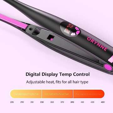 ORYNNE Small Flat Iron - Fast Heat Up & Travel Friendly