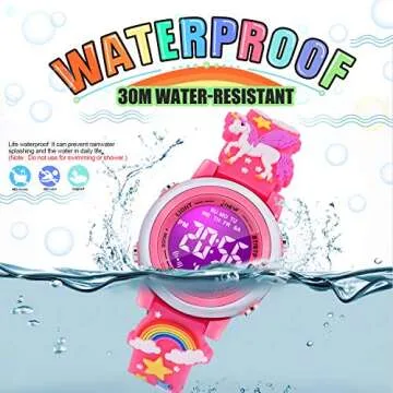 VAPCUFF Unicorn Watch for Girls Age 3-10 - Birthday Gift for Toddler and Kids, Red