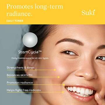 Suki Daily Toner for Face – PH Balancing Facial Toner & Pore Minimizer for Face, Hydrating Face Mist for Sensitive, Oily, Acne Prone Skincare +Aloe, Witch Hazel, AHA, Green Tea, Rose Water Toner 3.3oz