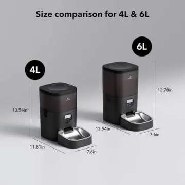 PETLIBRO Automatic Dog Feeder, 6L Dog Food Dispenser with Timer Interactive Voice Recorder, Auto Dog Feeder with Desiccant Bag 1-4 Meals Dry Food, Black Transparent