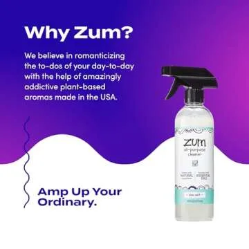 Indigo Wild Zum All-Purpose Cleaner - Natural Multipurpose Cleaner Made with Essential Oils, Baking Soda & More - Sea Salt, 16 fl oz