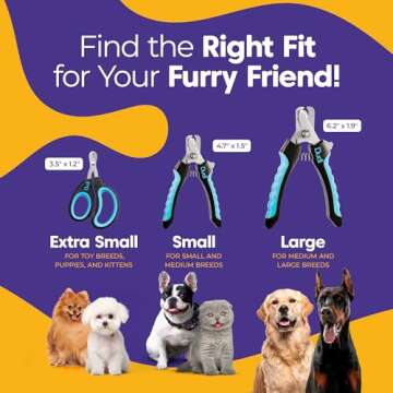 Dudi Pet Dog Nail Clipper - Clippers for Nails with Safety Guard - Claw Trimmers for Cat Dogs and Pu...