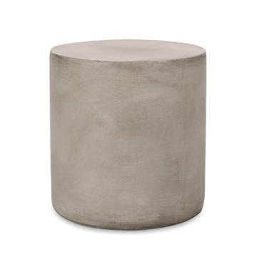 Modern Light Gray Outdoor Side Table by Christopher Knight