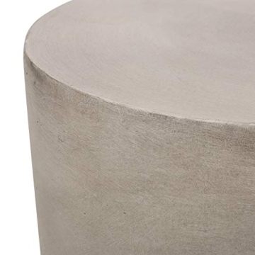 Modern Light Gray Outdoor Side Table by Christopher Knight