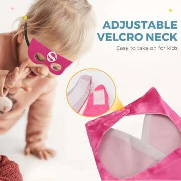 RioRand Kids Superhero Capes Set Toys for Boys Girls Party Supplies Christmas Halloween Cosplay 5PCS