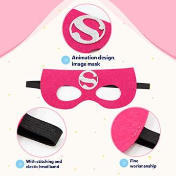 RioRand Kids Superhero Capes Set Toys for Boys Girls Party Supplies Christmas Halloween Cosplay 5PCS