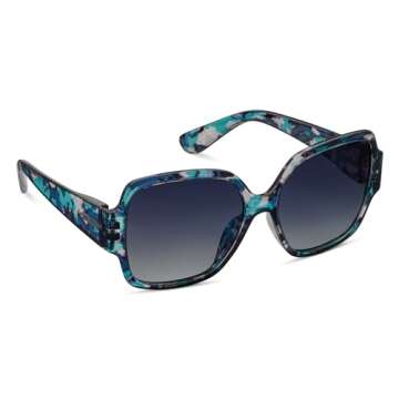 Peepers by PeeperSpecs Women's Cancun Polarized Sunglasses Square, Marine Quartz, No Correction