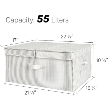 StorageWorks 55L Extra Large Fabric Storage Bins for Organizing