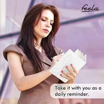 feela 5 Pack Notebooks Journals Bulk, Hardcover Notebook Classic Ruled Lined Journals with Pen Holder for Women Girls School Business Supplies, with 5 Black Pens, 120 GSM, 5.1”x8.3”, A5, White