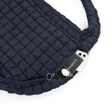 ODODOS Quilted Carryall Tote Bag for Women Crossbody Large Hobo Lightweight Padding Shoulder Bag, Dark Blue