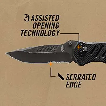 Gerber Gear Swagger Knife - Compact, Serrated Edge for Everyday Carry