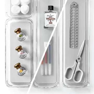 BINO 4-Piece Drawer Organizer Bin Set for Multi-Purpose Storage