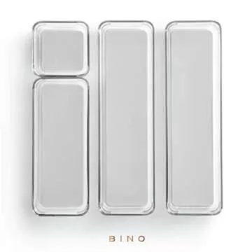 BINO 4-Piece Drawer Organizer Bin Set for Multi-Purpose Storage