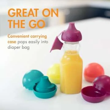 Boon Snug Sip Silicone Bottle Toppers for Kids