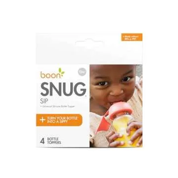 Boon Snug Sip Silicone Bottle Toppers for Kids