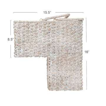 Stylish Creative Co-Op Woven Bankuan Rope Stair Basket with Handles