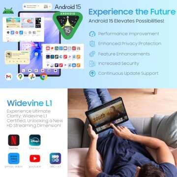 Blackview 2025 Android 15 Tablet 11 inch, Tab 90WiFi with 12GB+128GB Storage(Expand to 2TB), Unisoc T606 CPU, 8200mAh, IPS Display, Widevine L1, 5G WiFi Tablets, 13MP+8MP Camaras/Face ID, Blue