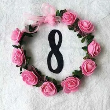 Baby Milestone Blanket with Floral Wreath & Headband