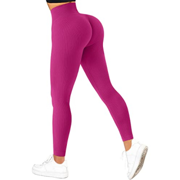SUUKSESS Women Ribbed Seamless Leggings for All Activities
