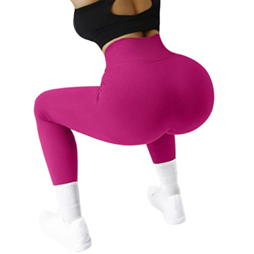 SUUKSESS Women Ribbed Seamless Leggings for All Activities