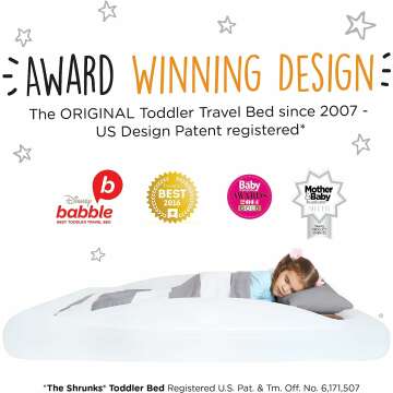 Portable Toddler Travel Air Mattress with Rails