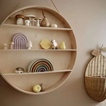 mushie Rainbow Stacker Toy | Made in Denmark (Hillside)