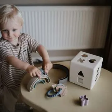 mushie Rainbow Stacker Toy | Made in Denmark (Hillside)