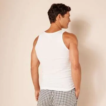 Amazon Essentials Men's Tank Undershirts - Pack of 6