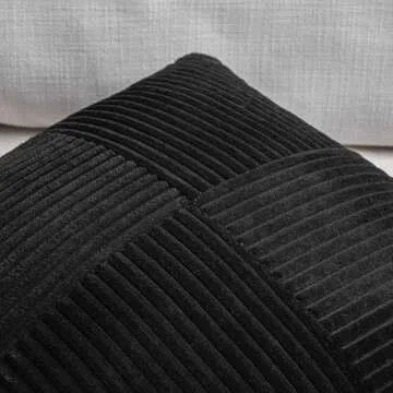 Soft Black Lumbar Pillow Covers for Luxe Home Decor