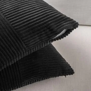 Soft Black Lumbar Pillow Covers for Luxe Home Decor