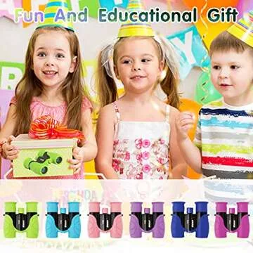 Binoculars for Kids High-Resolution 8x21, Gift for Boys & Girls Shockproof Compact Kids Binoculars for Bird Watching, Hiking, Camping, Travel, Learning, Spy Games & Exploration (Rose Pink)